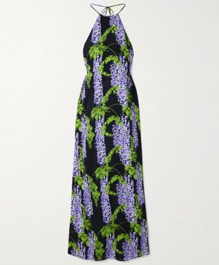 Bernadette Frannie floral-print chiffon halterneck maxi dress