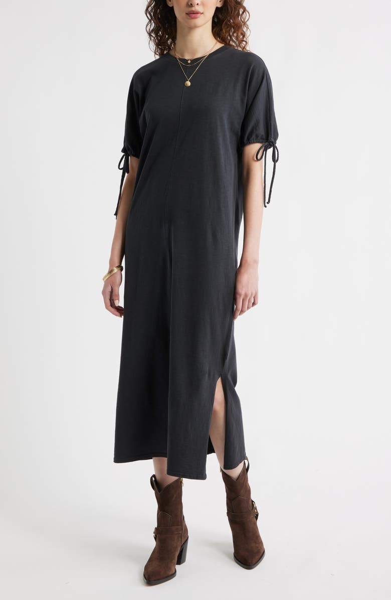 Drawstring Sleeve Knit Dress