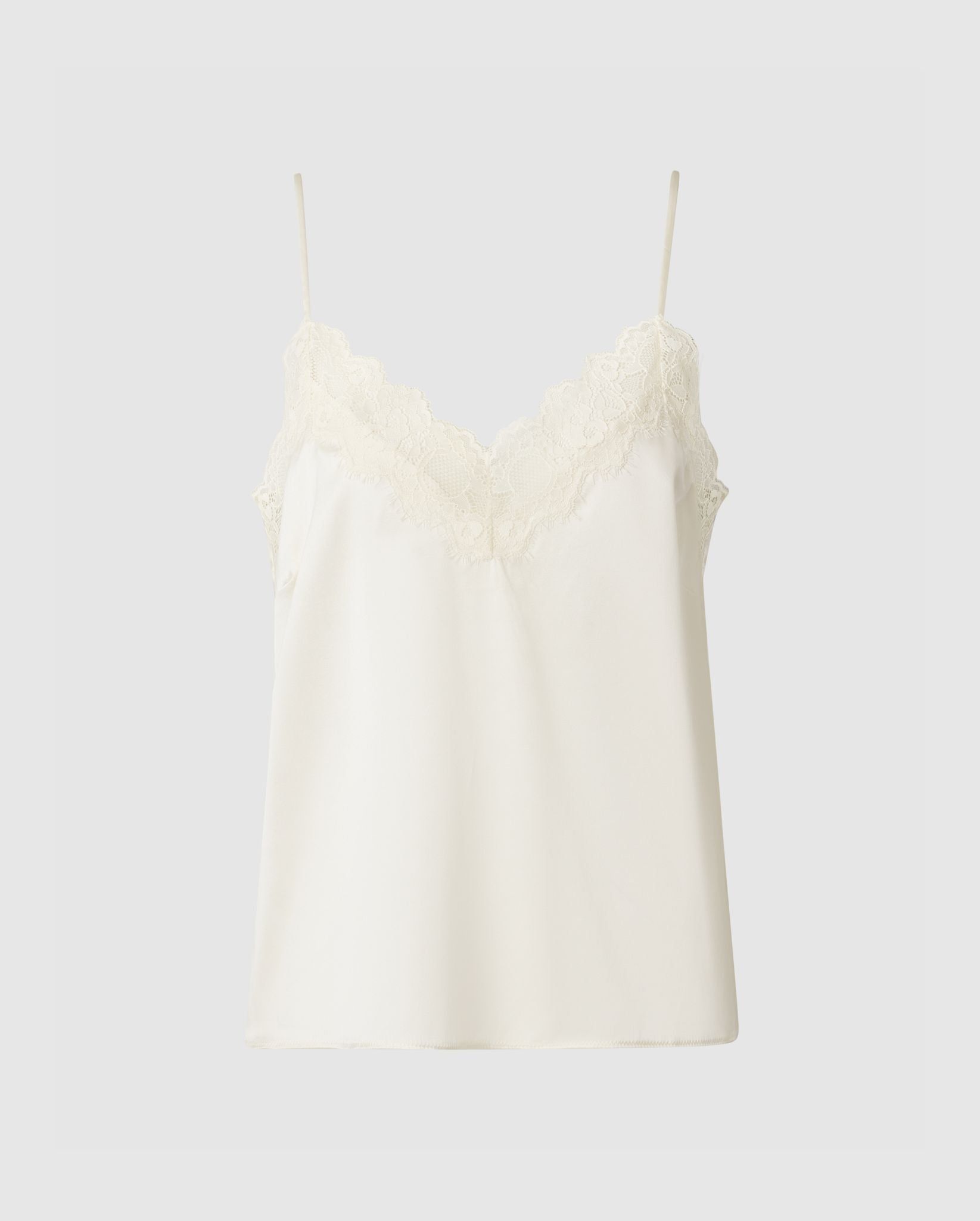 Silk Lace Camisole Cream - Xs