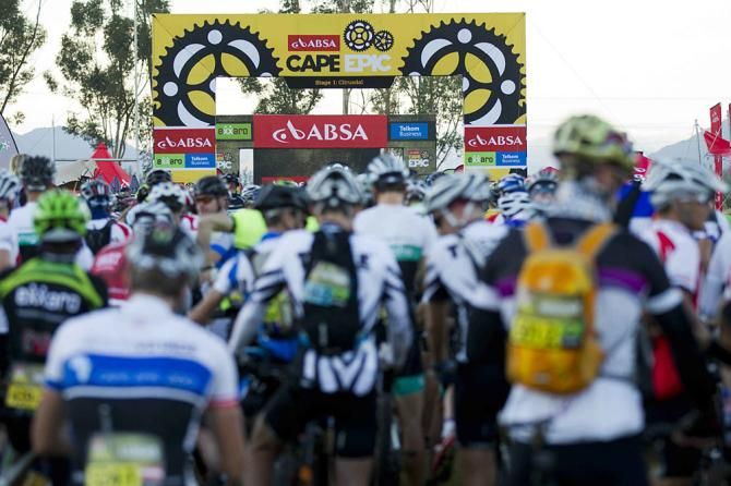 Riders await the start