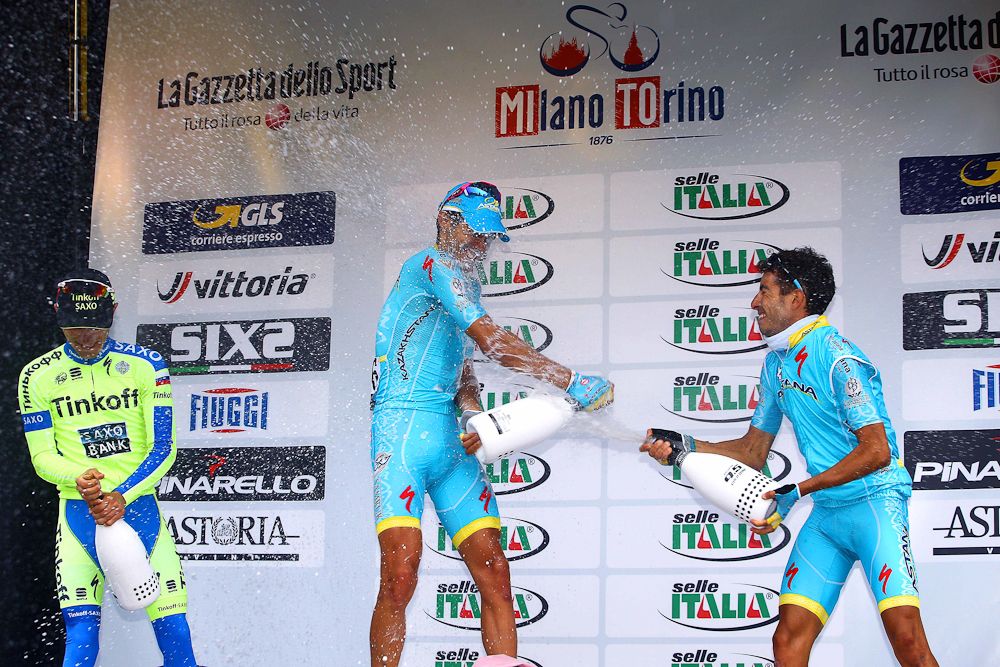 Diego Rosa on the 2015 Milan-Turin podium