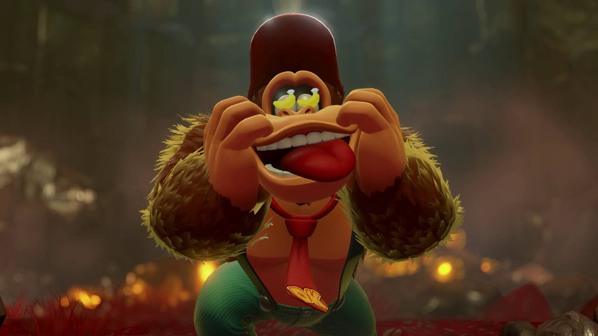 Donkey Kong Bananza DK with Banana eyes