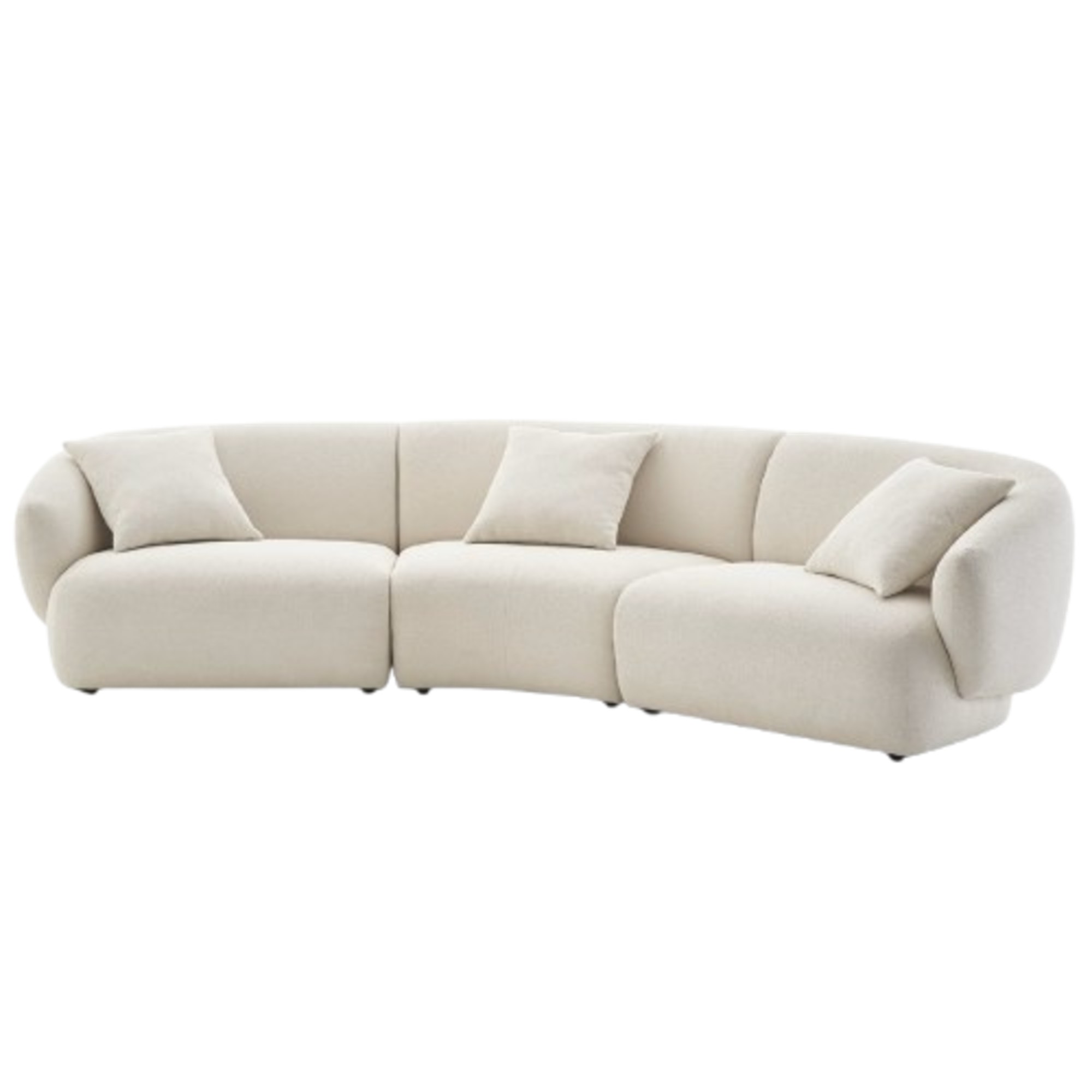 Castlery Auburn Performance Fabric Curve 3 Seater Sofa