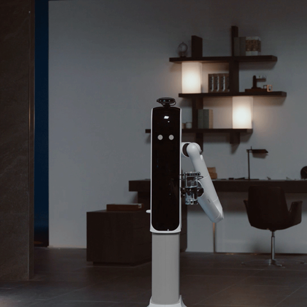 Samsung robot in a living room
