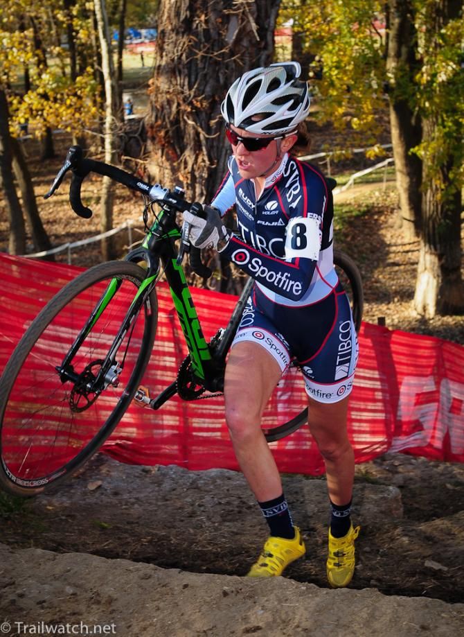 Amanda Miller (Tibco) racing in the top ten