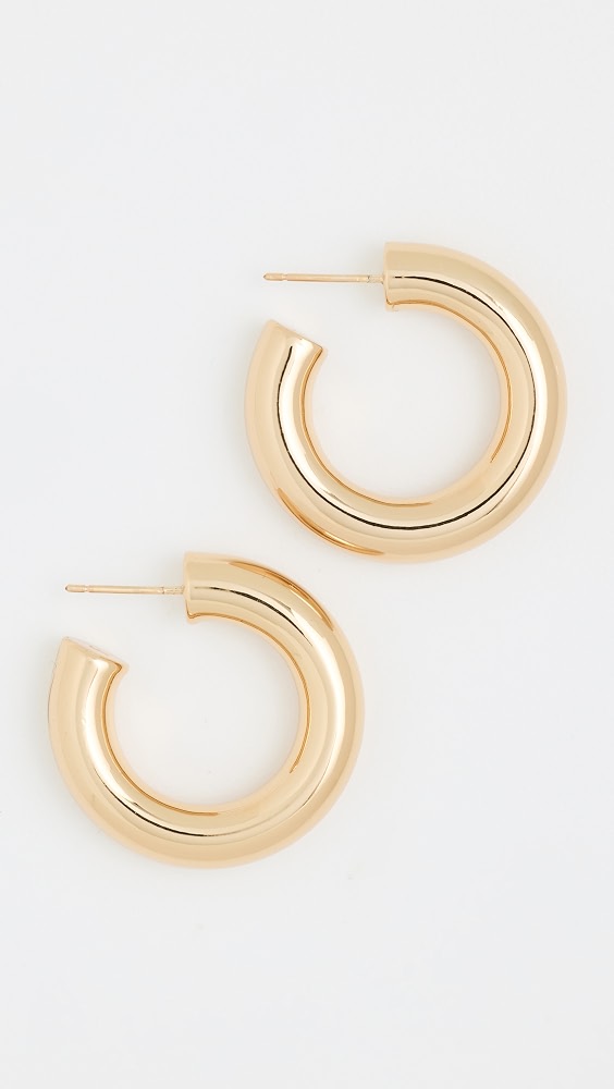 Samira Huggie Hoop Earrings - Yellow Gold
