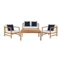 Safavieh Outdoor Montez 4-piece Conversation Set | Was $1232.99 Now $629.09 at Overstock