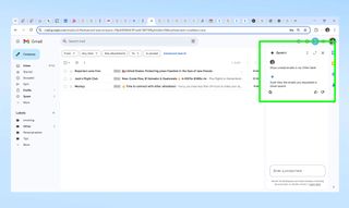 Screenshots of Gemini working in Gmail