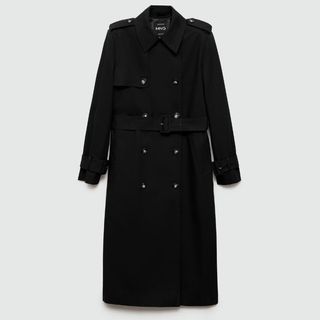 Double-Breasted Cotton Trench Coat