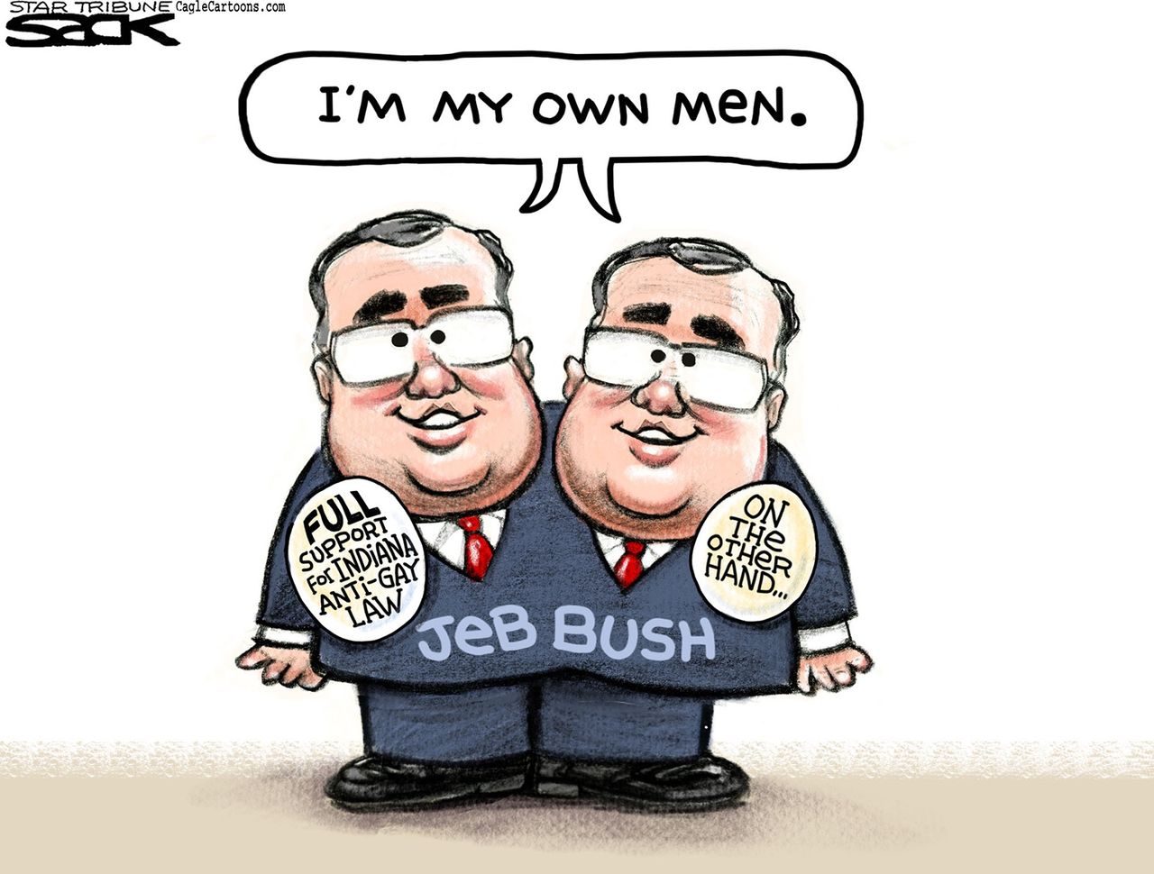 Political cartoon U.S. Jeb Bush