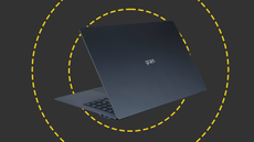 The LG Gram SuperSlim on the ITPro background