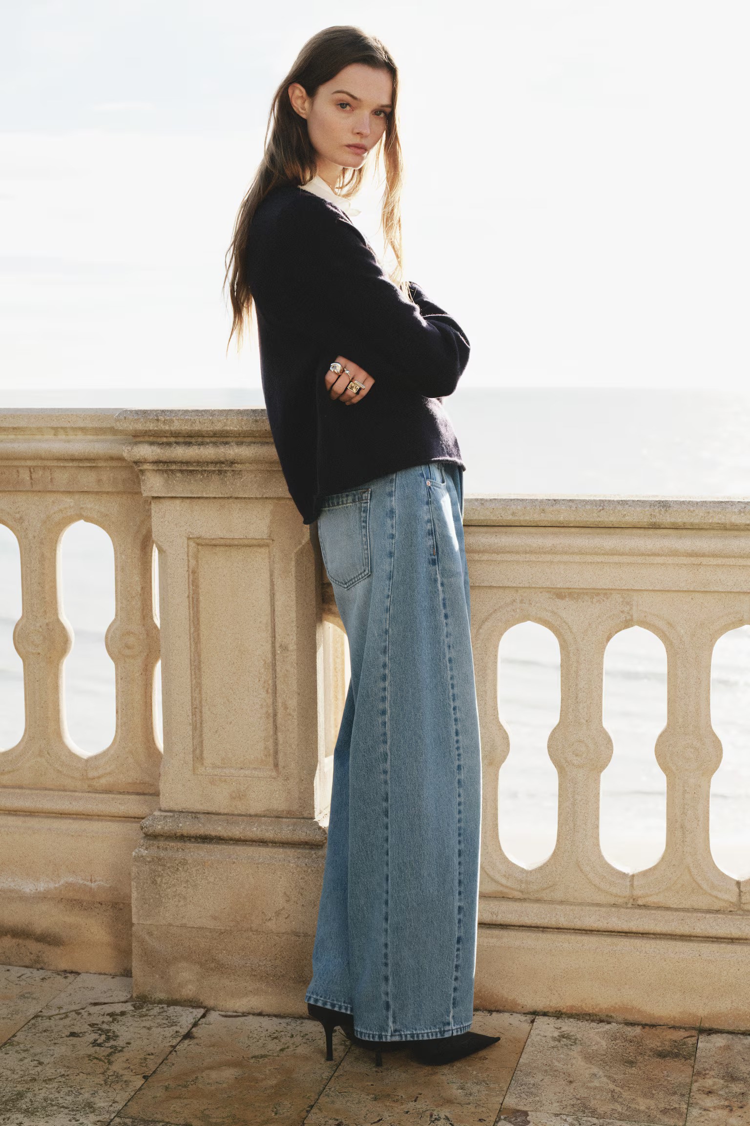 H&amp;amp;M, Barrel Regular Waist Jeans