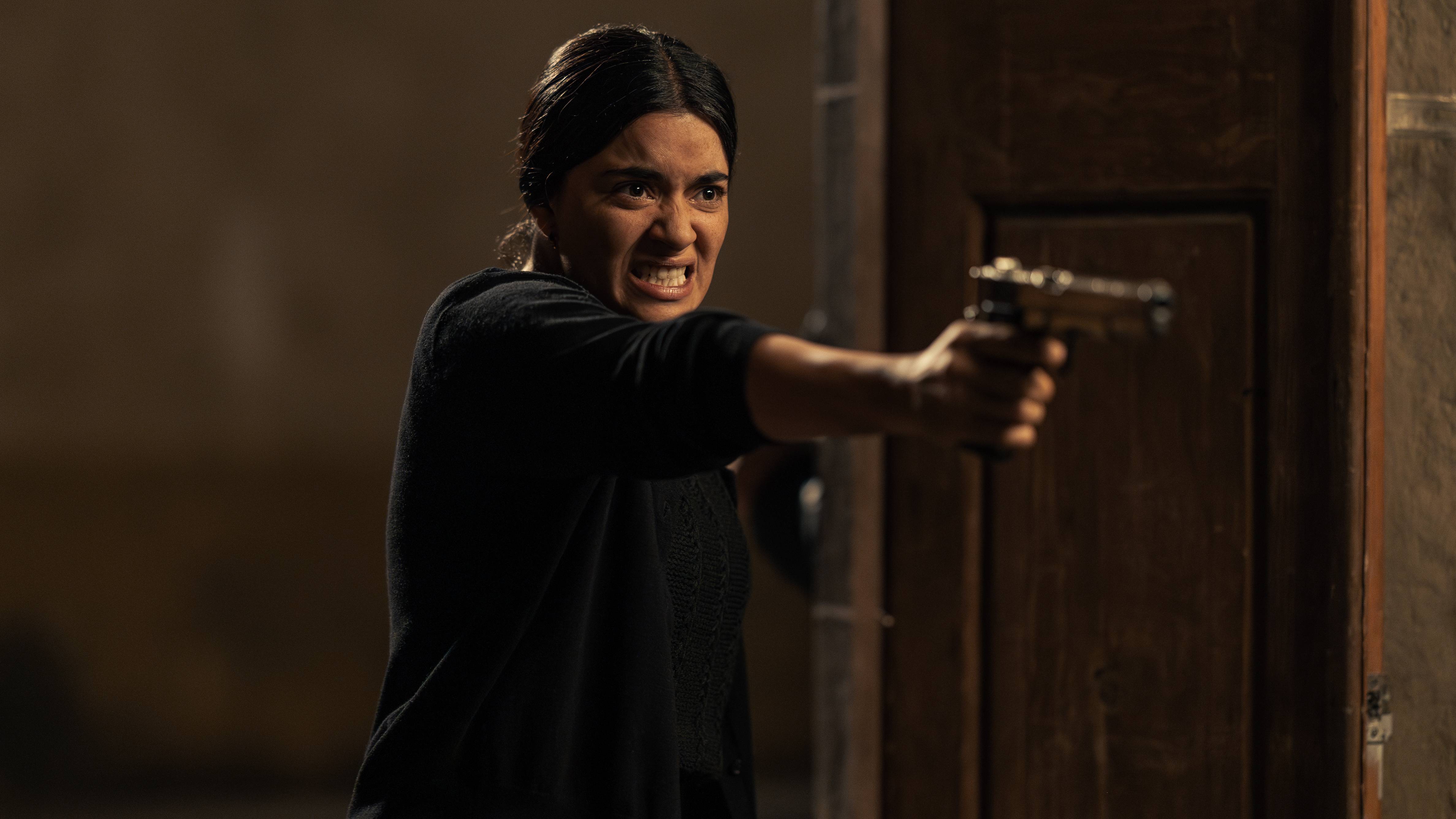 Paulina Gaitán, who plays Serafina Baladro, in The Dead Girls on Netflix
