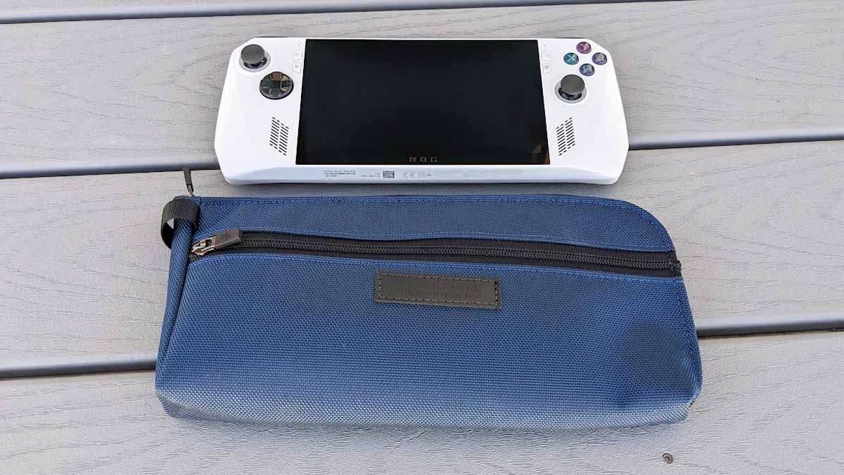 WaterField Designs Carrying Cases: Pouch below ROG Ally.