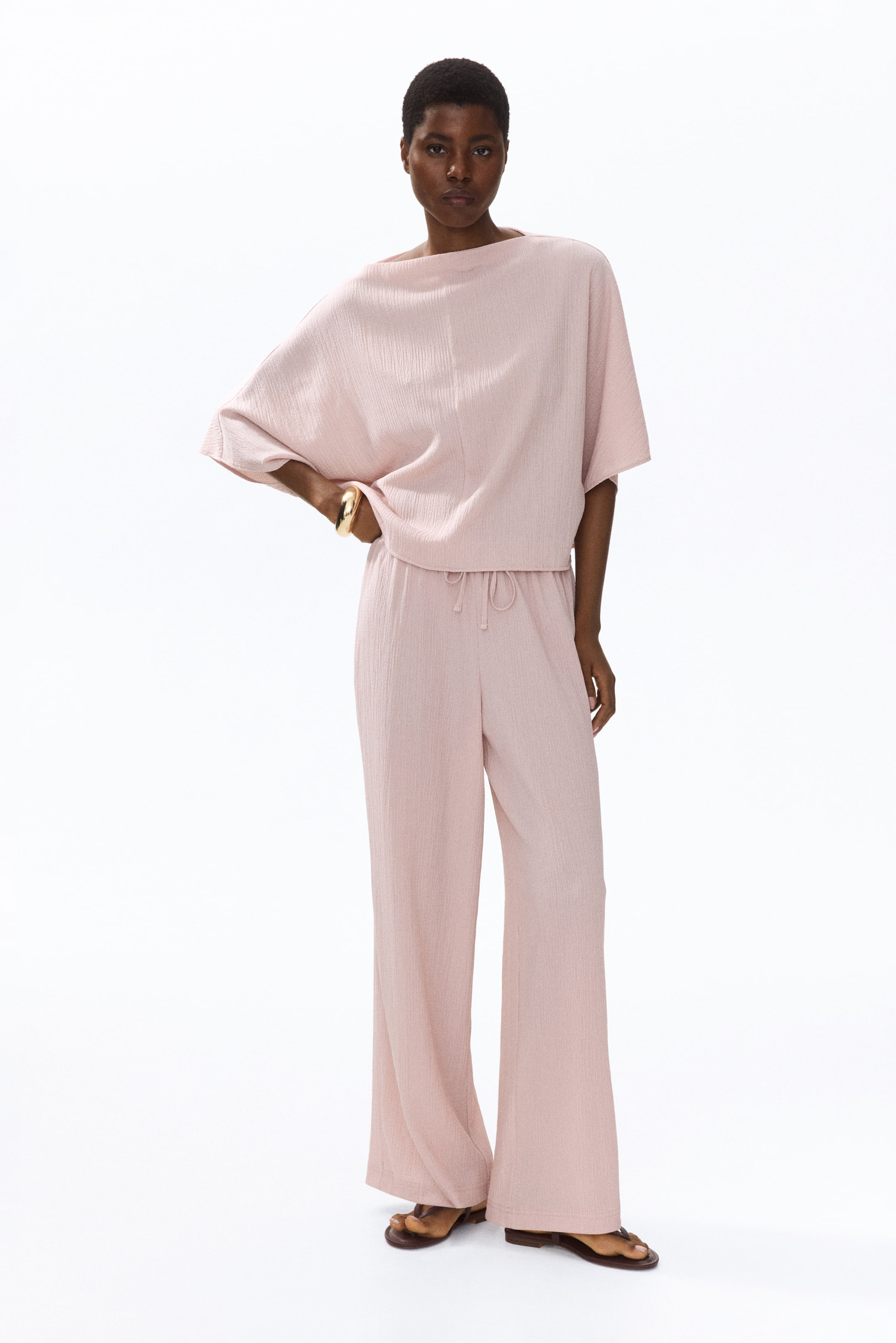 Wide-Cut Pull-On Pants