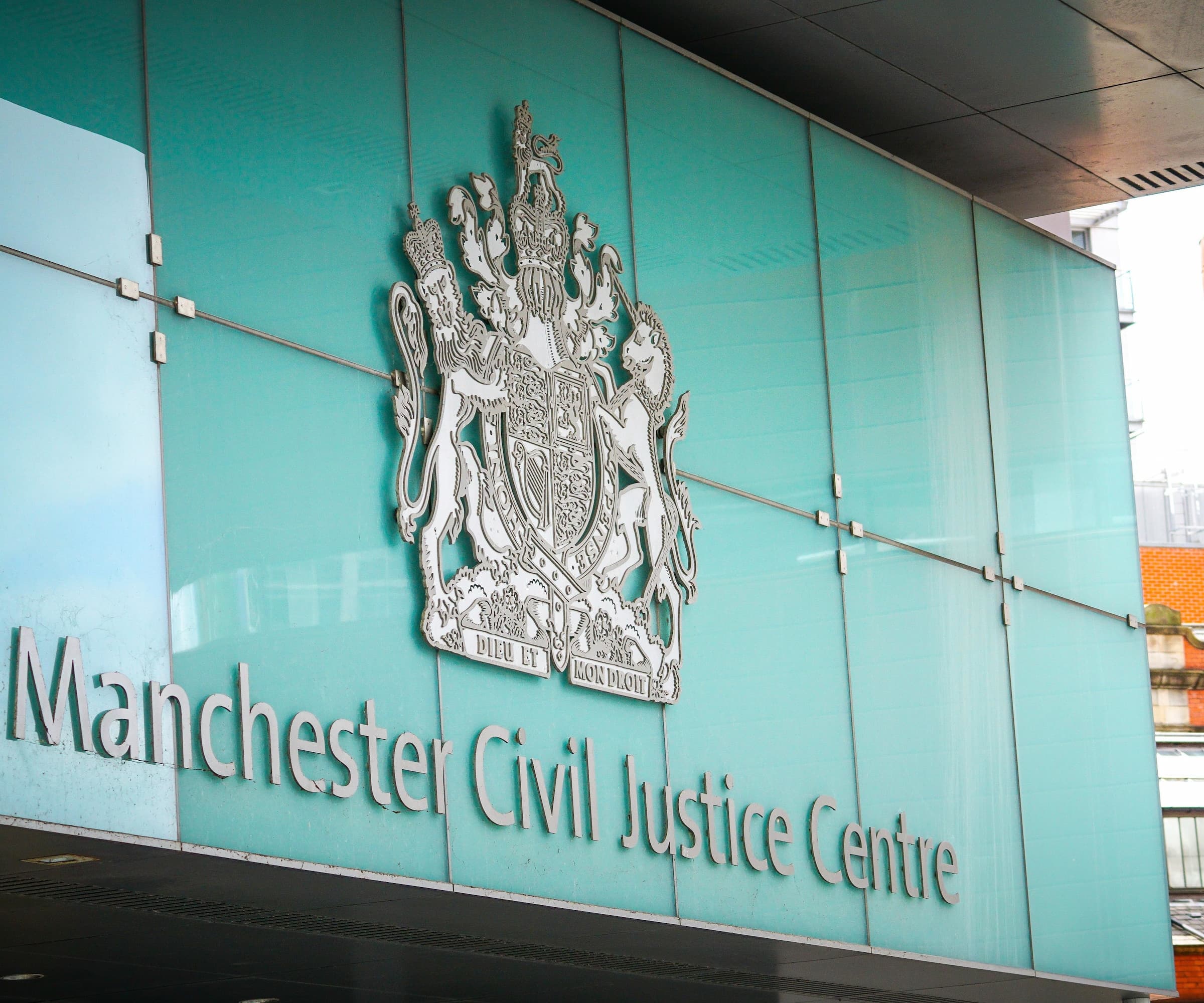 View of the entrance of Manchester Civil Justice centre