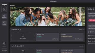 The Imagen user interface showing a loaded photo and a selection of profiles that can be applied to it.