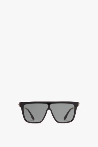 Rectangular Shield Sunglasses in Black