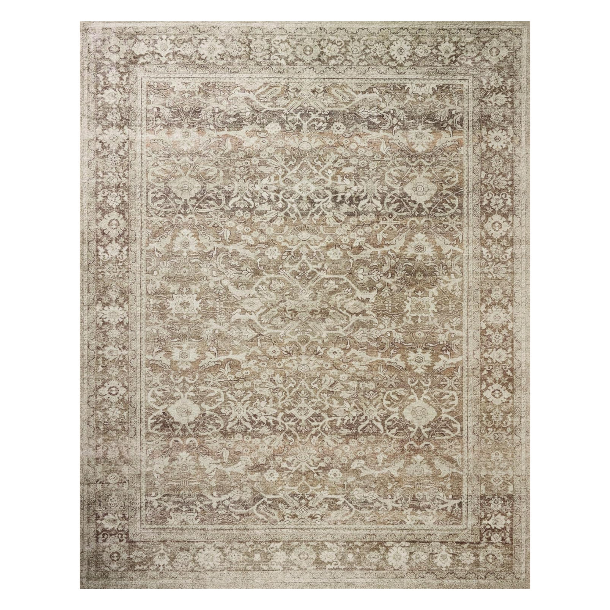 a brown vintage-inspired rug