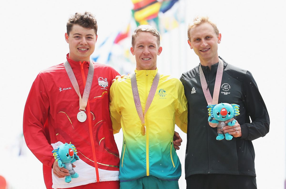 Harry Tanfield (England), Cameron Meyer (Australia) and Hamish Bond (New Zealand)