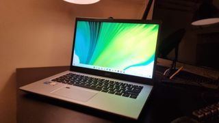 Best laptops for writers; a photo of a Acer Aspire 5, one of the best laptops for writers, on a desk