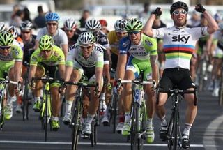 World champion Mark Cavendish (Sky) won stage five at the Tour of Qatar, his second victory of the race.