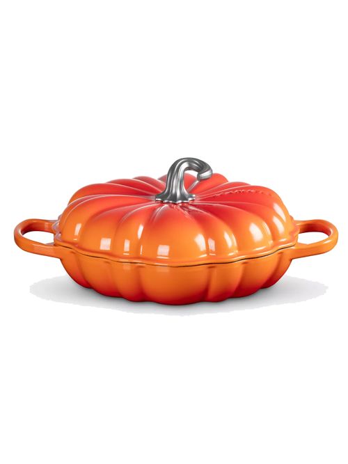 Cast Iron Pumpkin Shallow Casserole, 24cm, Volcanic