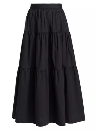 Staud black maxi skirt