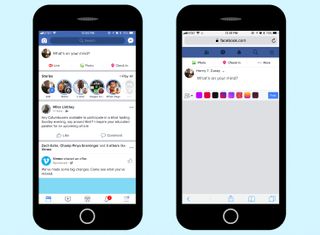 The Facebook news feed vs Facebook.com with Feedless