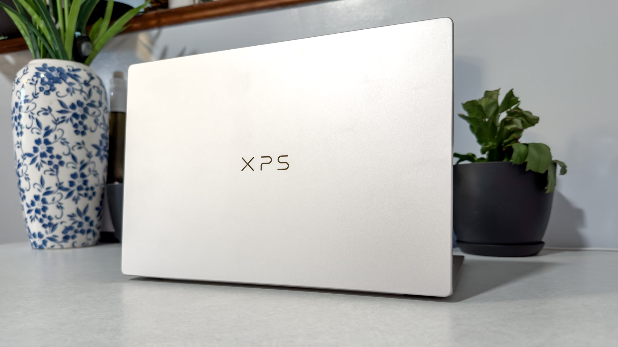 Dell XPS Googlebook on a counter