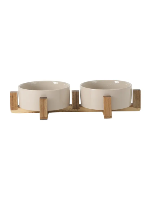 Ceramic Pet Bowl With Stand