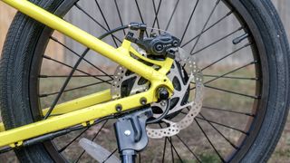 Closeup of disc brake on JackRabbit OG2.