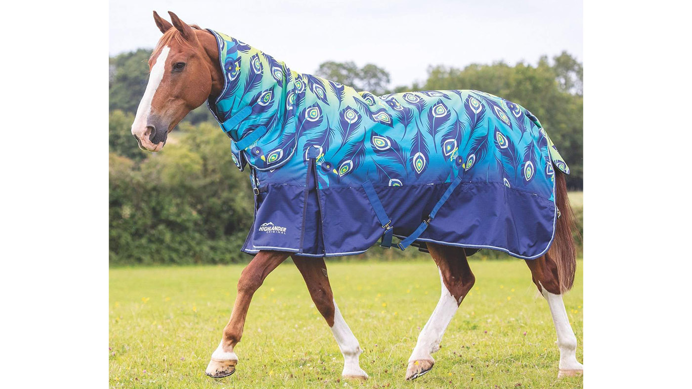 Shires Peacock patterned horse rug