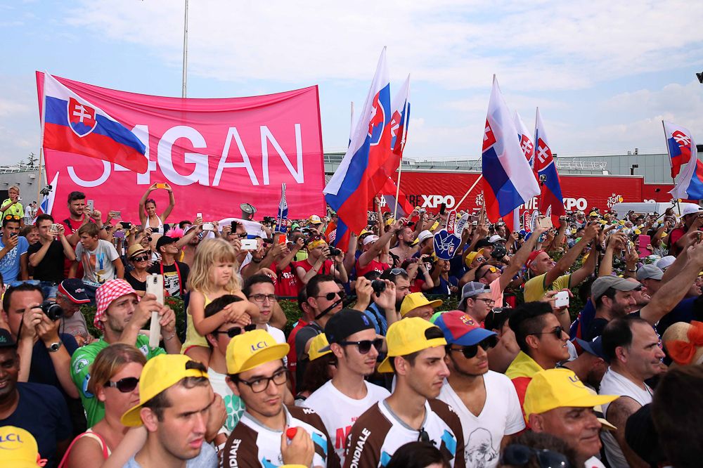 Peter Sagan's fans were out in force.