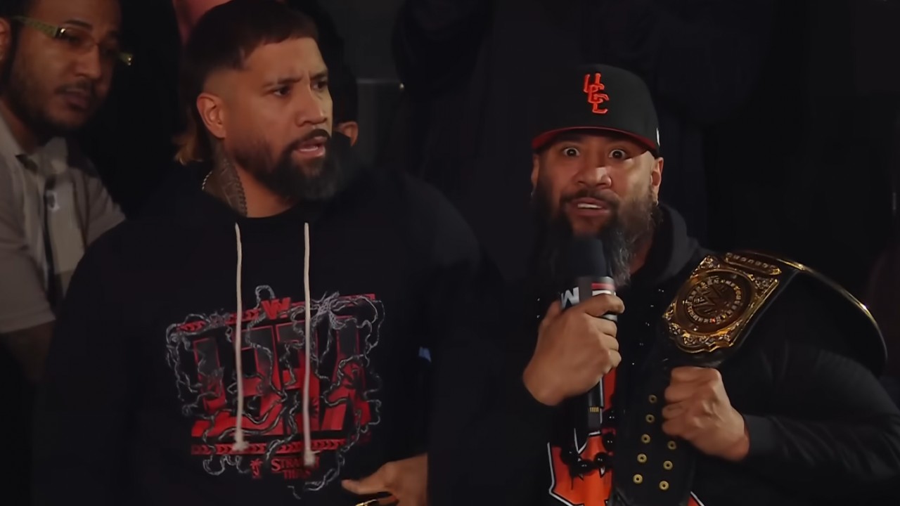Jimmy and Jey Uso calling out the WWE tag division