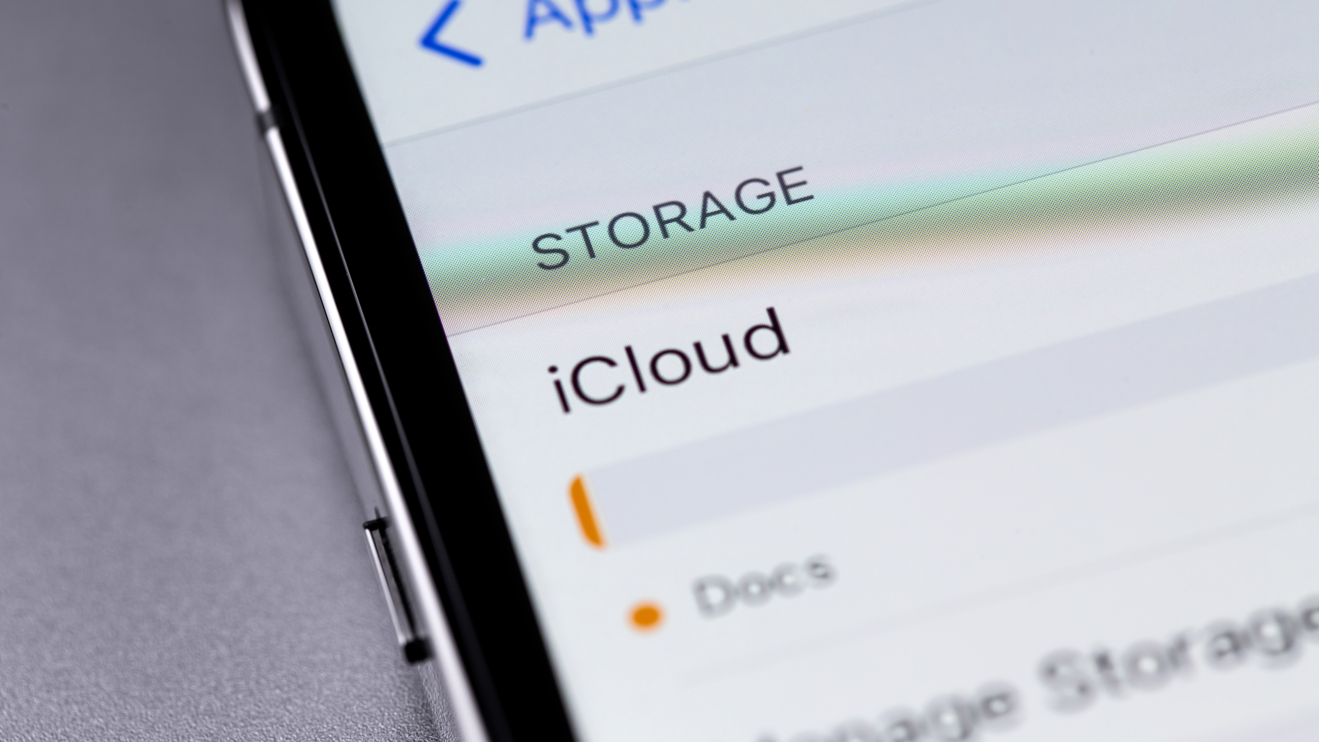 iCloud storage in iPhone settings