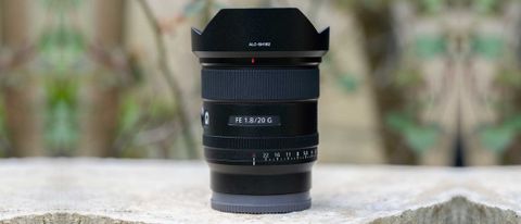 Sony 20mm f/1.8 G lens from the front
