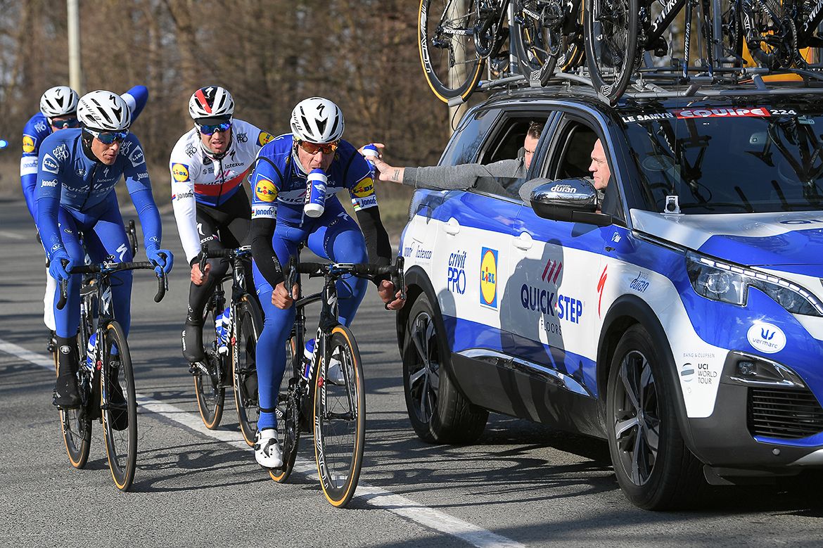 Quick-Step's Philippe Gilbert, Zdenek Stybar and Niki Terpstra