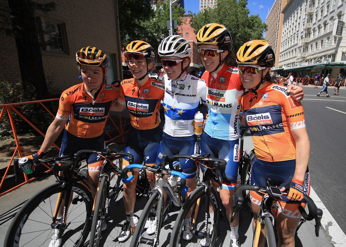 The victorious Boels Dolmans team after stage 4