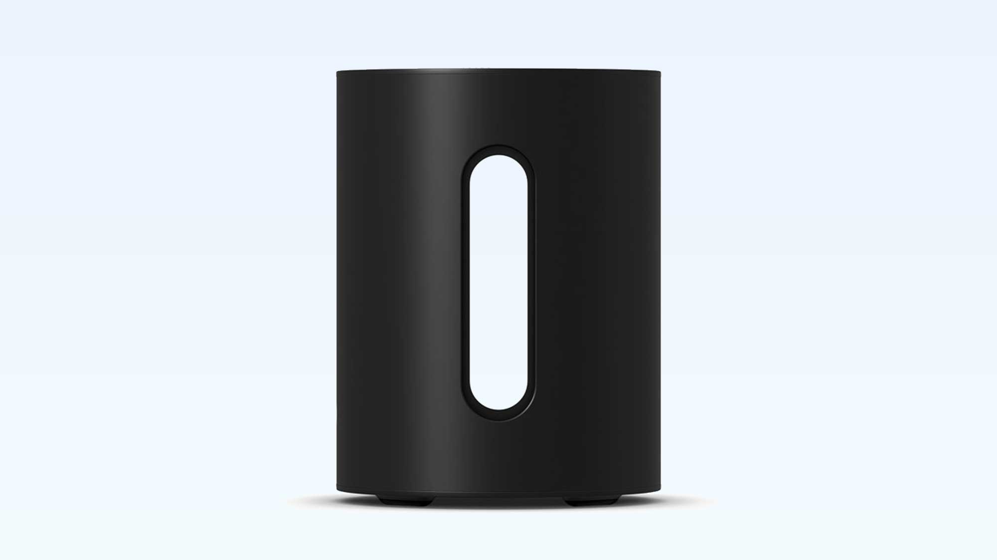 Sonos Sub Mini on a light blue background for best gifts for music lovers feature