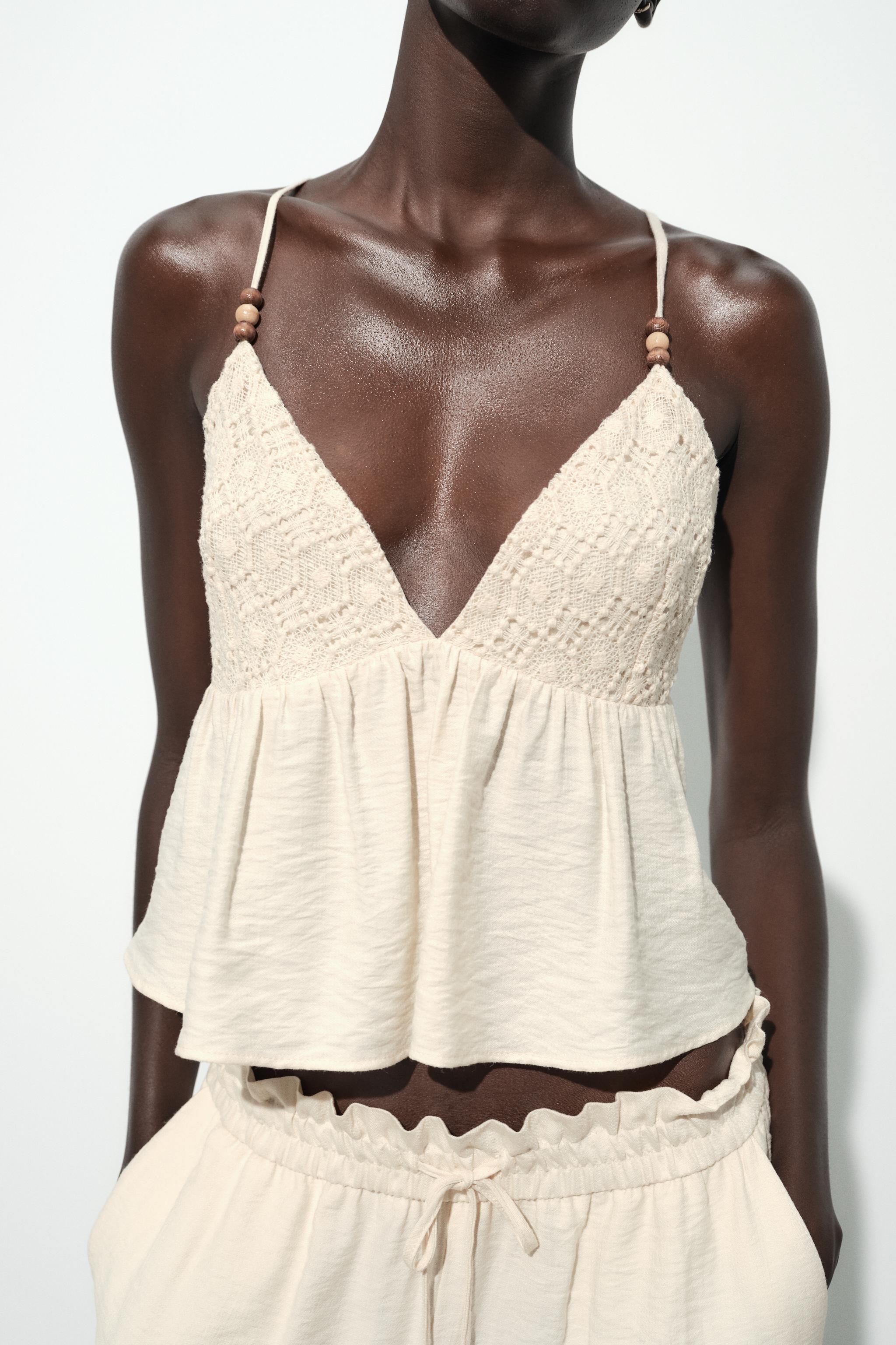Beaded Strap Top