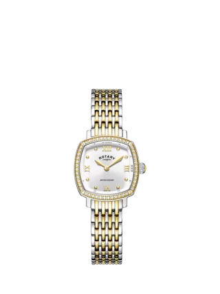 Rotary Lb05811/70 Women's Traditional Dress Two-Tone Crystal Bracelet Strap Watch