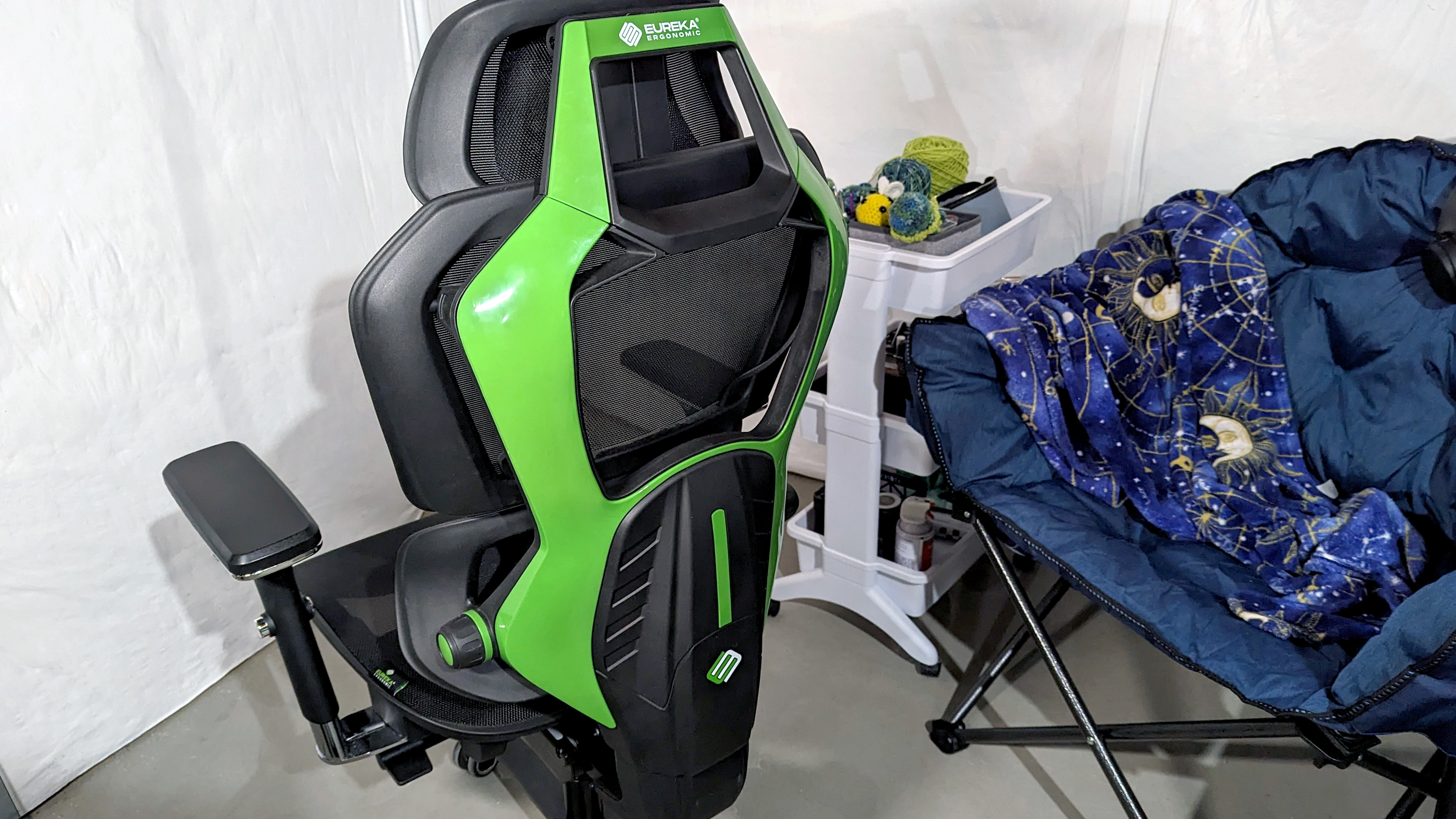 Eureka Ergonomics Typhon in the reviewer's gaming area