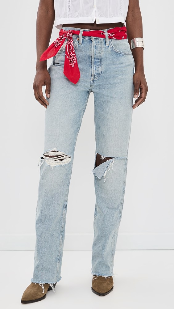 90s High Rise Loose Jeans - Silver Springs