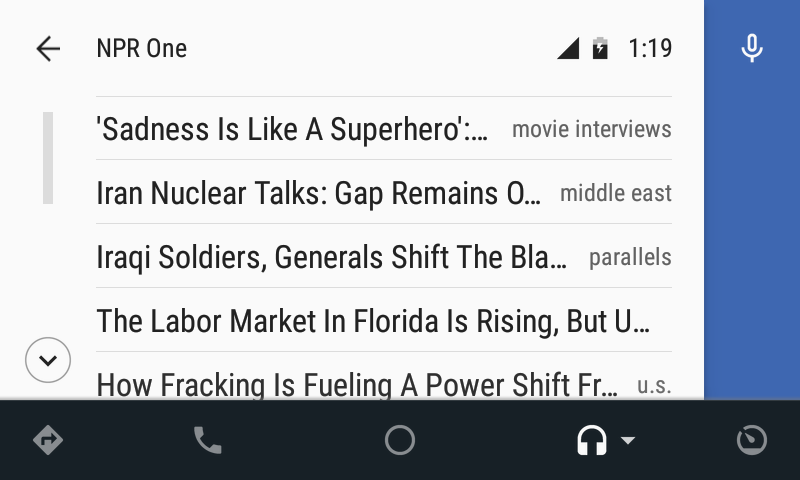 NPR One on Android Auto
