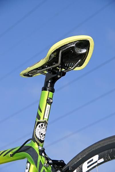 Another Rock Racing logo can be found on the back of the integrated seatmast.