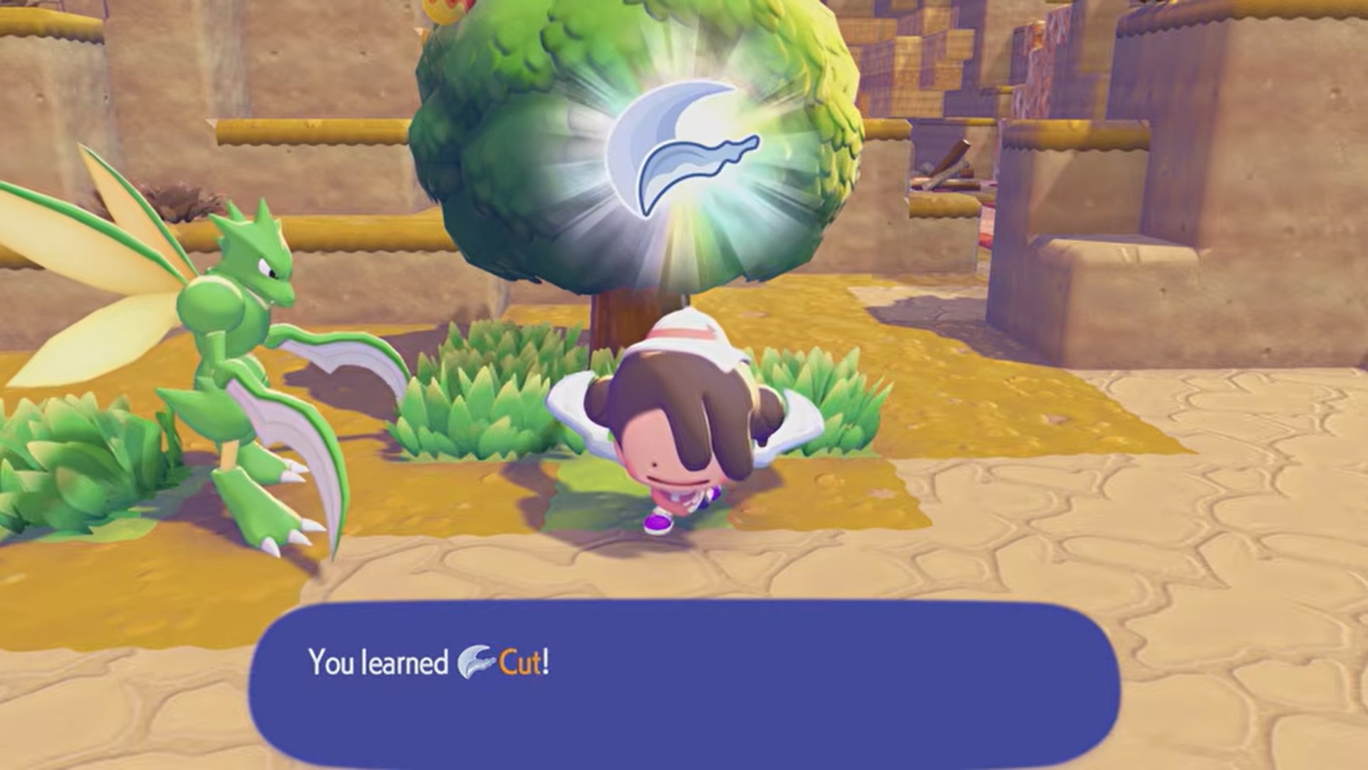 In Pokemon Pokopia, the human Ditto player character learns the move Cut from Scyther, which turns the Ditto's hands into the insectoid's blades