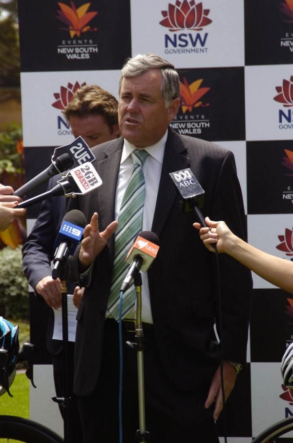 NSW Events Minister Kevin Greene speaks to the media about the four new races.