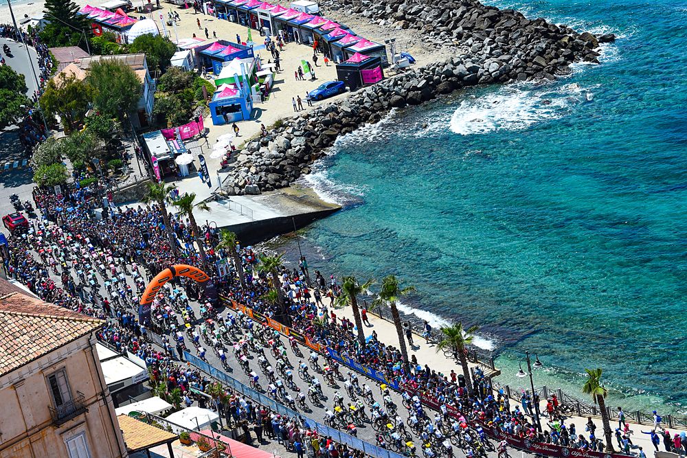 A view from the start of stage 7 at the Giro d'Italia