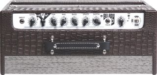 The top panel of a Carr Bel Ray amplifier